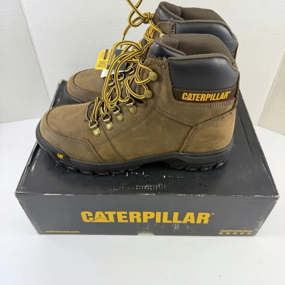 Cat Footwear Men's Outline Soft ToeWork Boot Size 11 Medium Seal Brown New